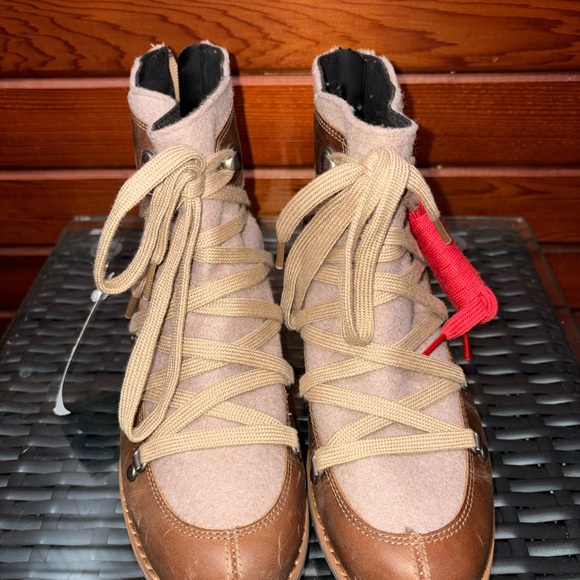 Merrell Women's Brown and Cream Lace Up Heeled Boots - Picture 2 of 5